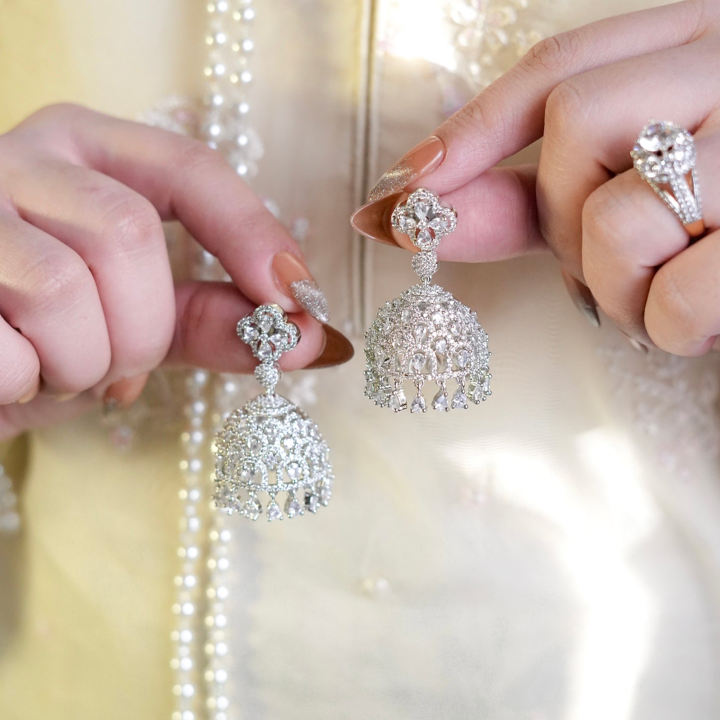 Silver Jhumkis