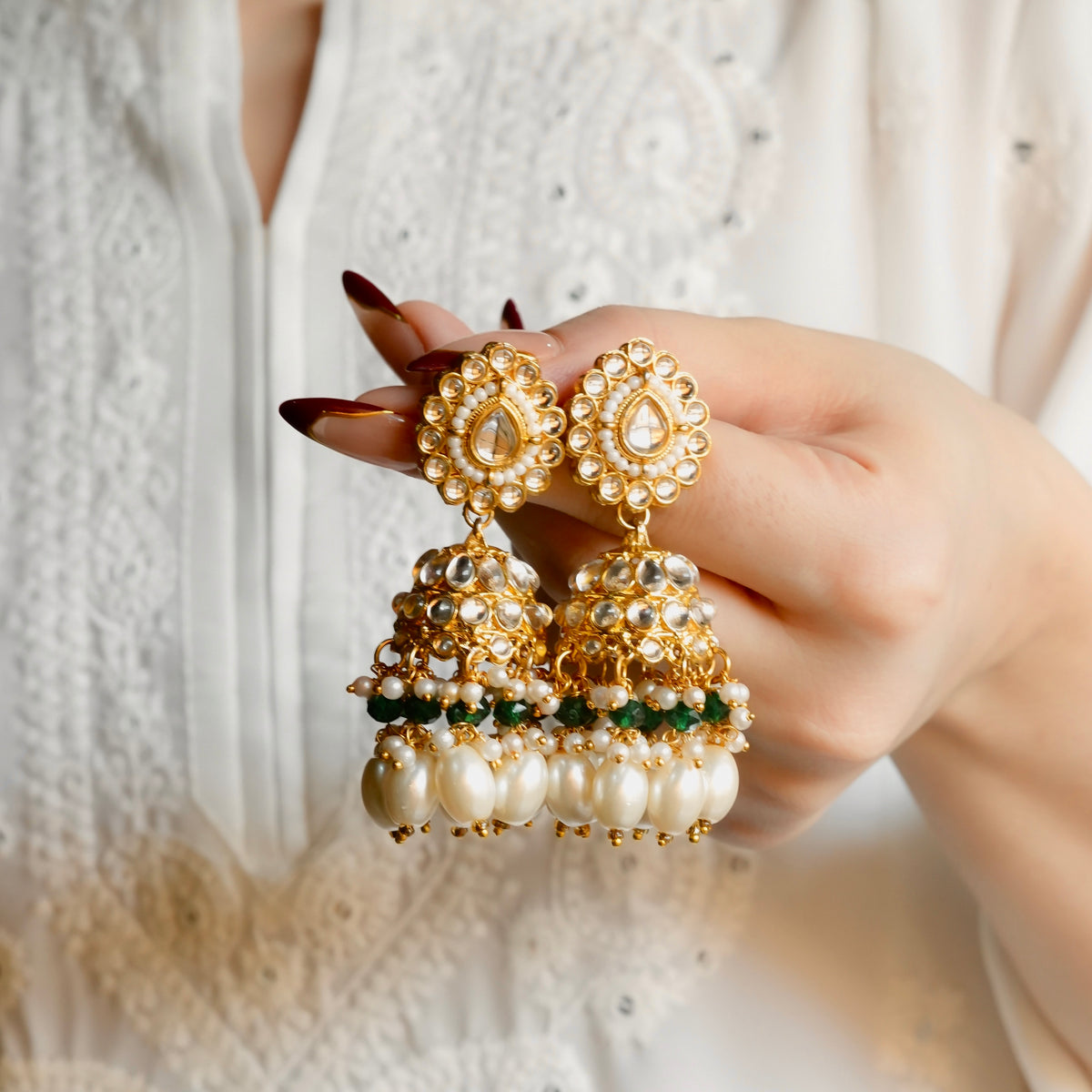 Royal Pearl Kundan Necklace Set
