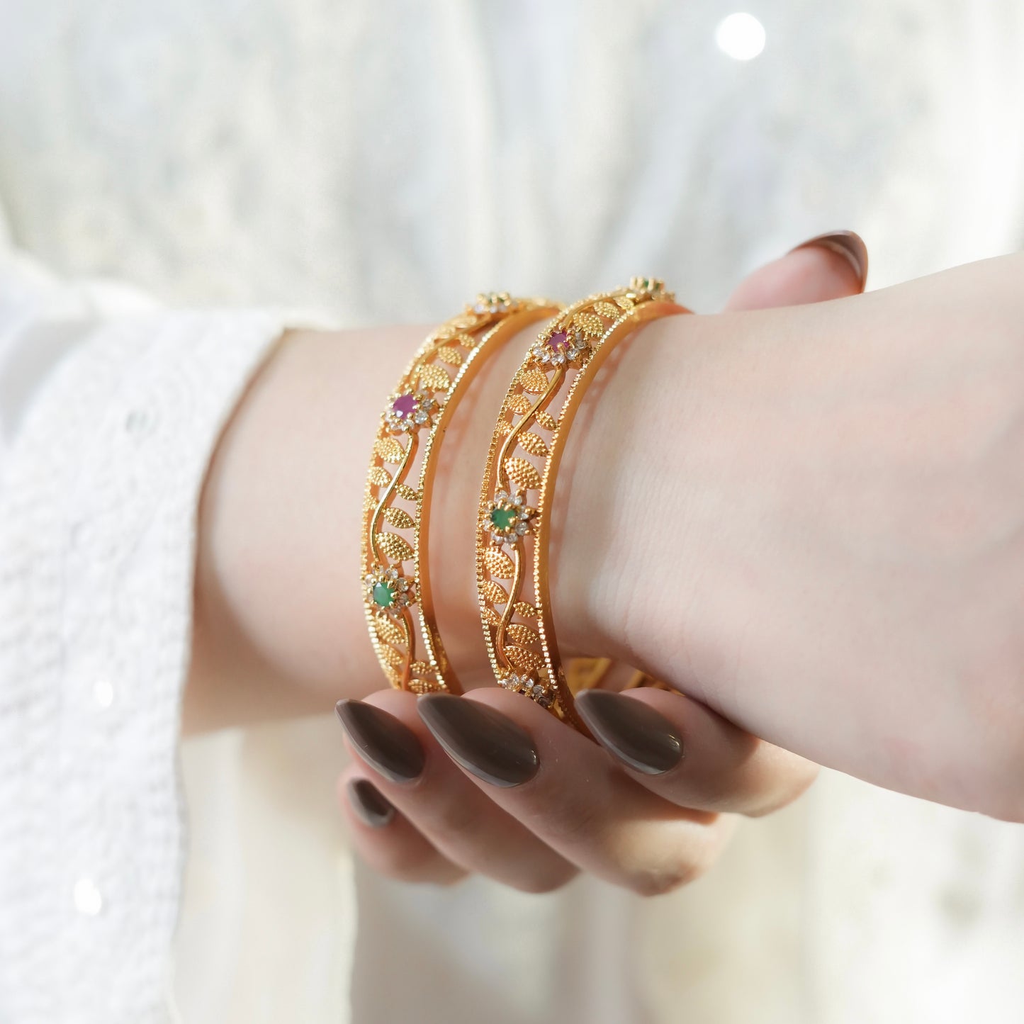 Zari Bangles (Micro-Gold Plated)