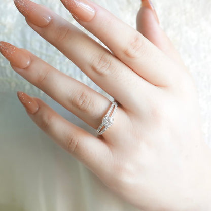 White Stone Signature Ring