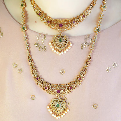 Golden Aura Double Layer Set (Micro-Gold Plated)