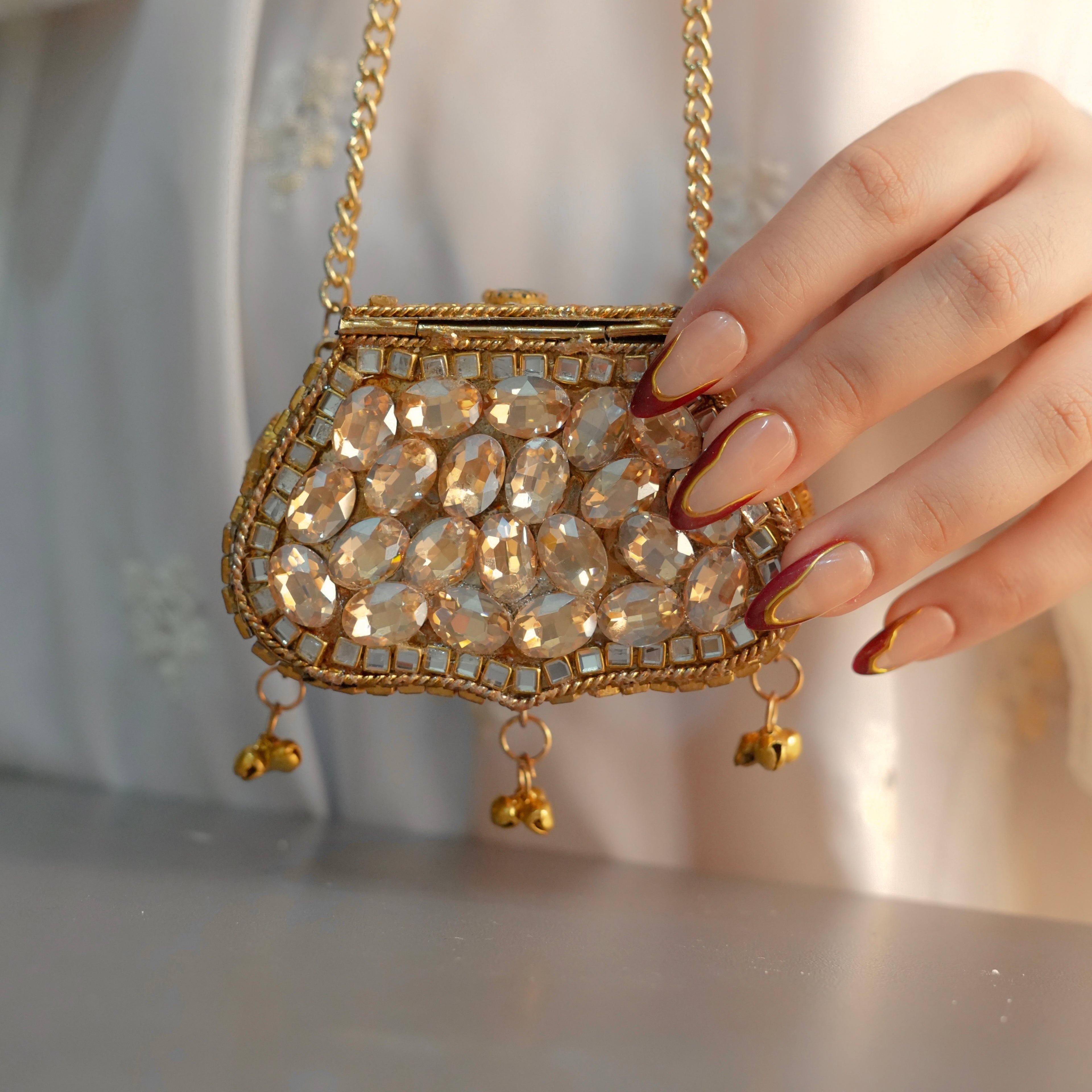 Mini Kundan Clutch