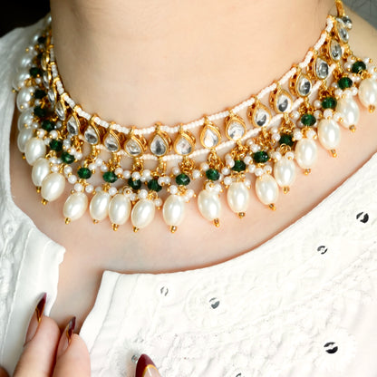 Royal Pearl Kundan Necklace Set