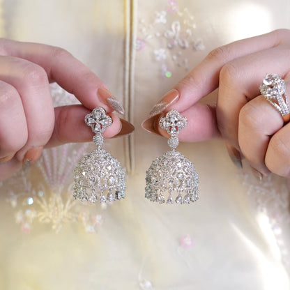 Silver Jhumkis