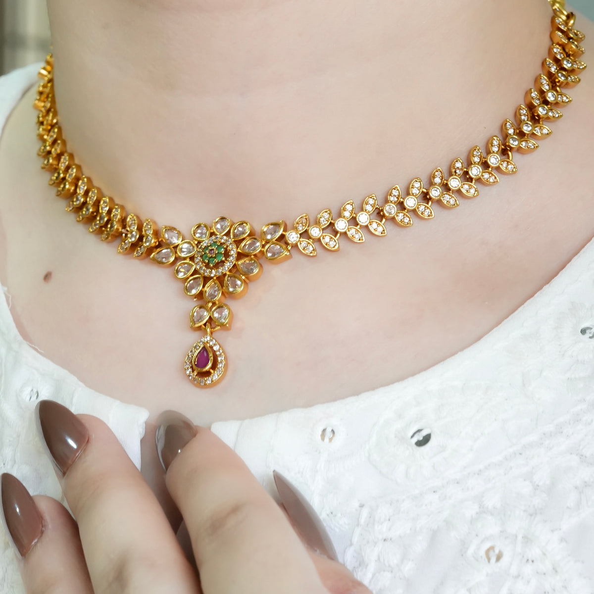 Sapphire Necklace Set