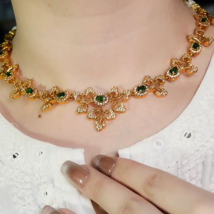 Petal Necklace Set(Green)