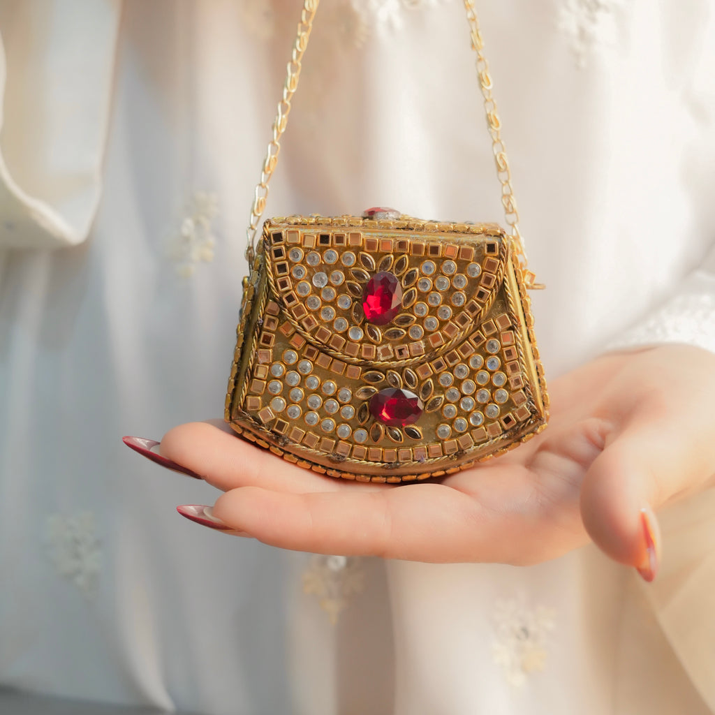 Mini Kundan Clutch
