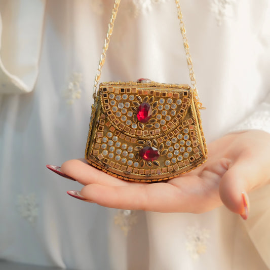 Mini Kundan Clutch