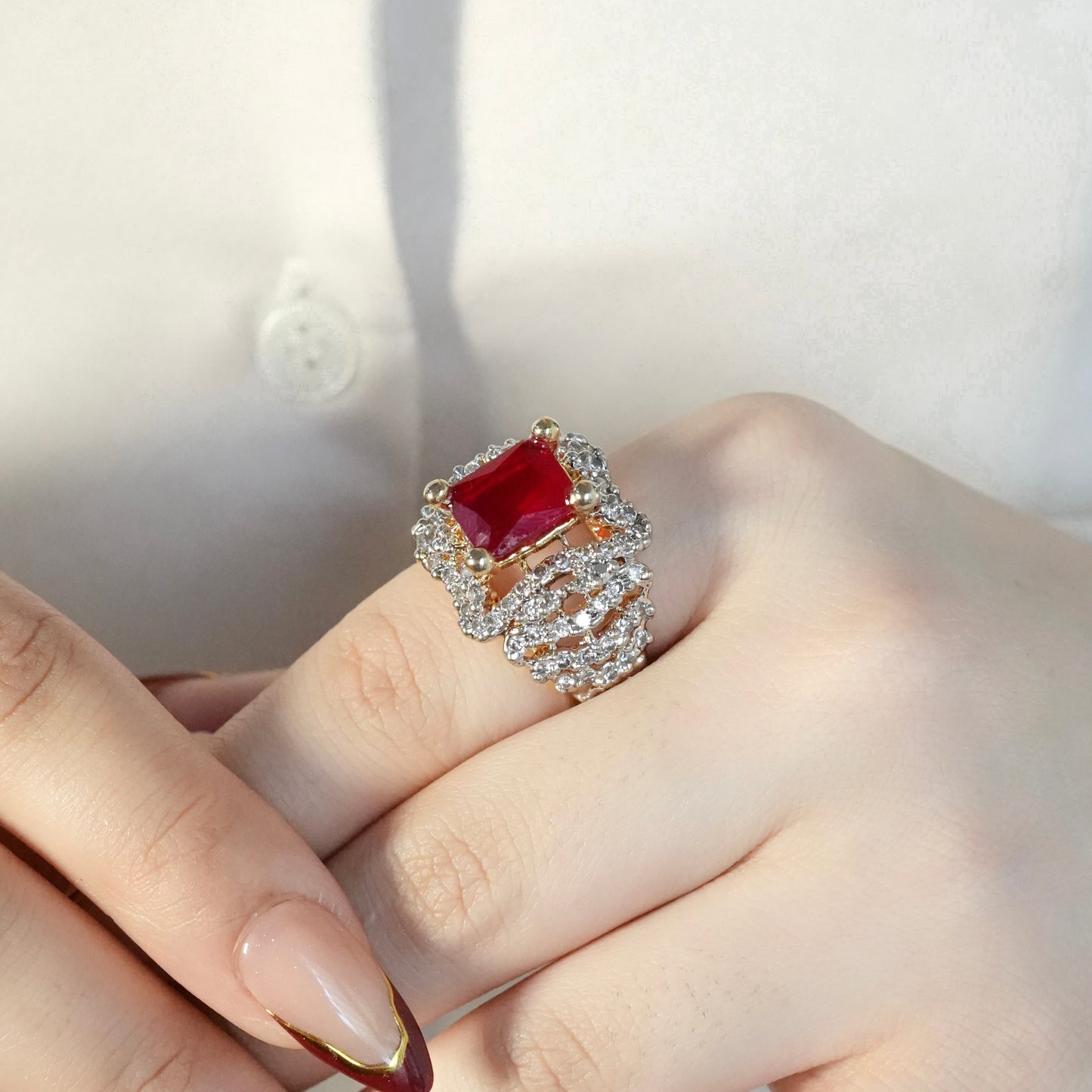 Gold- Plated Adjustable Ring