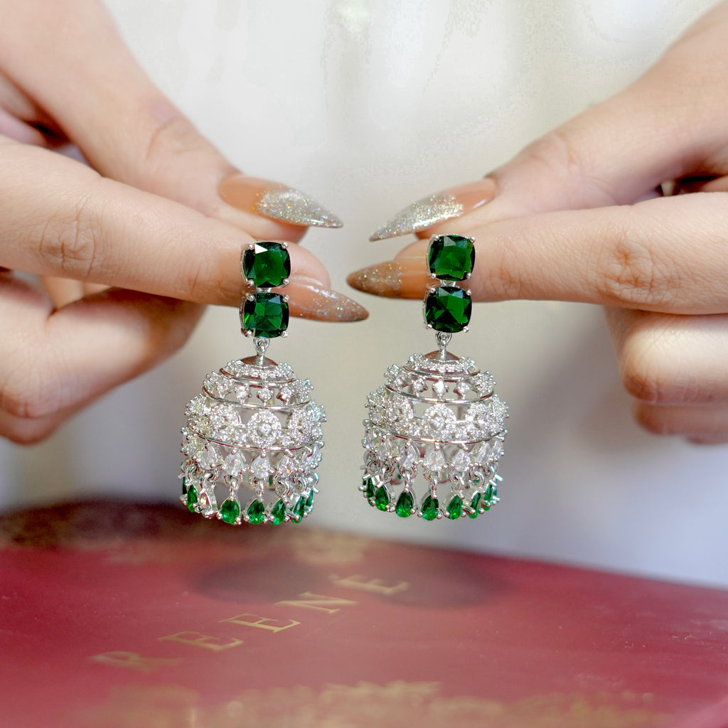 One Carat Silver Jhumki
