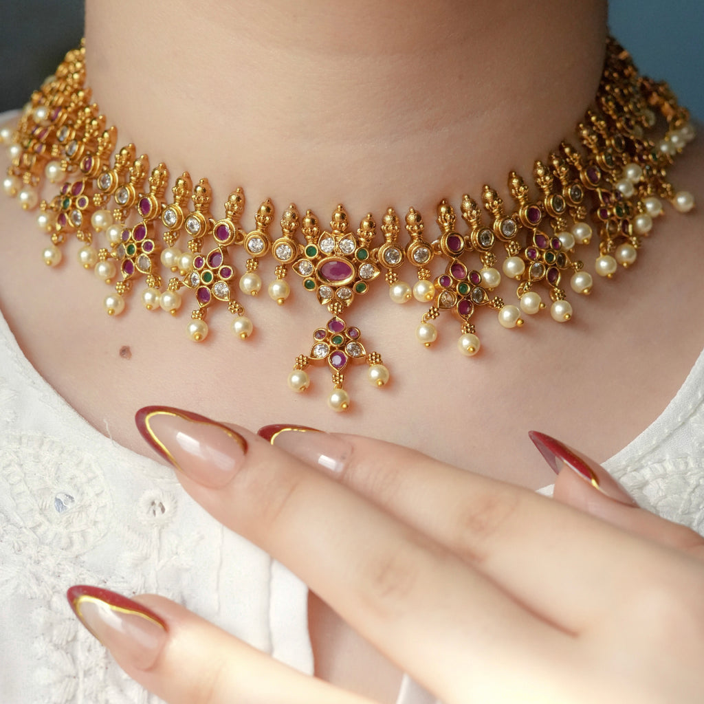 Petal Charm Necklace Set