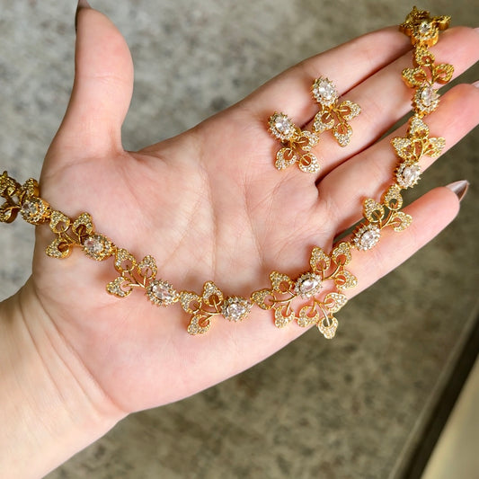 Petal Necklace set(White)