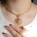 White Charm Necklace Set