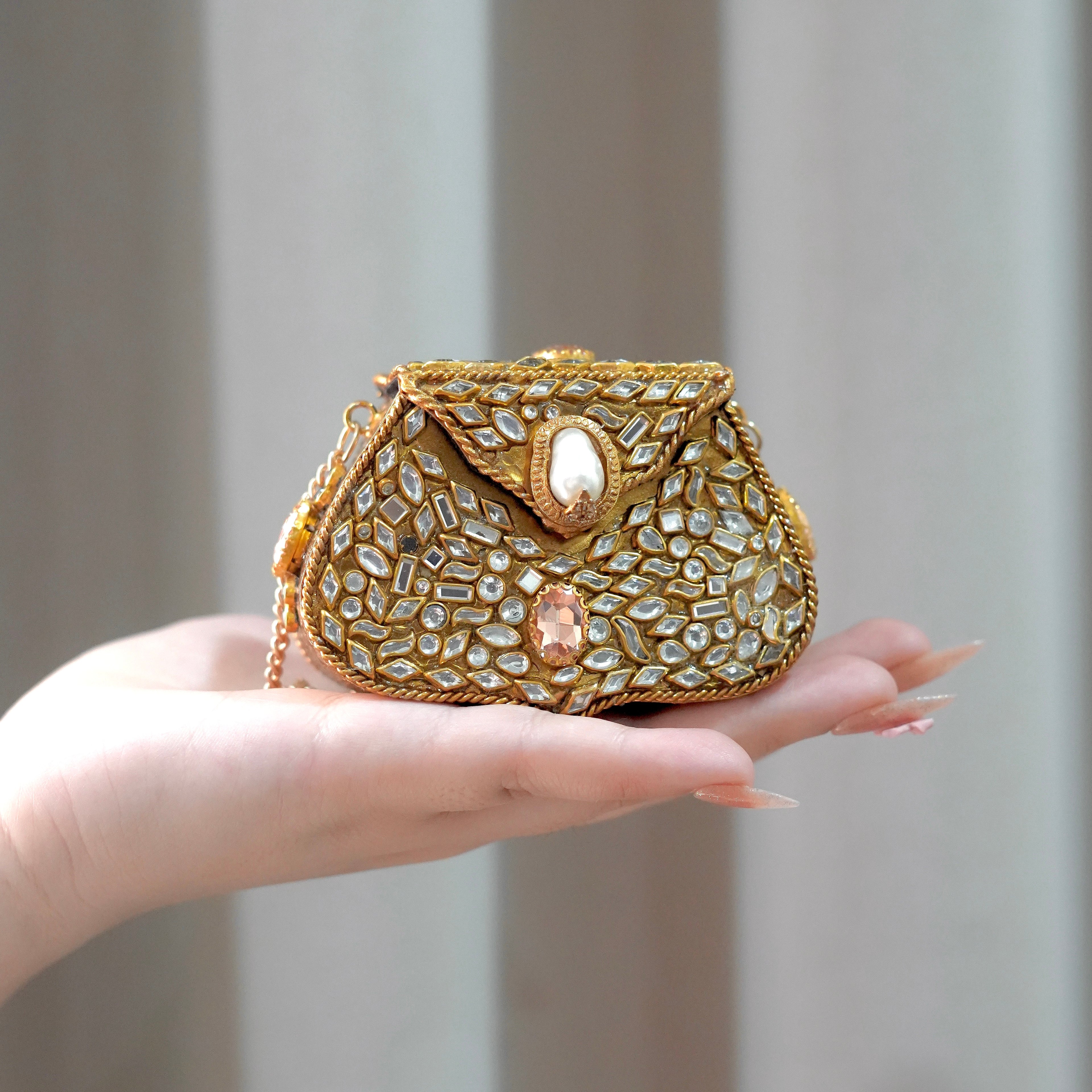 Mini Kundan Clutch