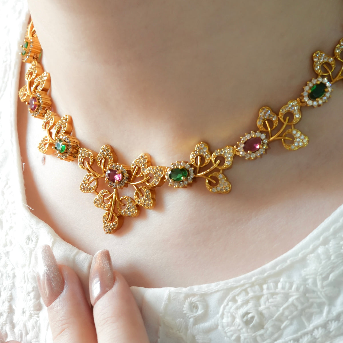 Petal Necklace set(Multi)