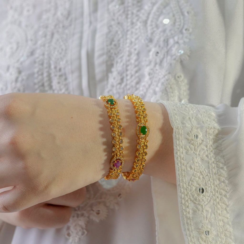 Zari Kundan Bangles