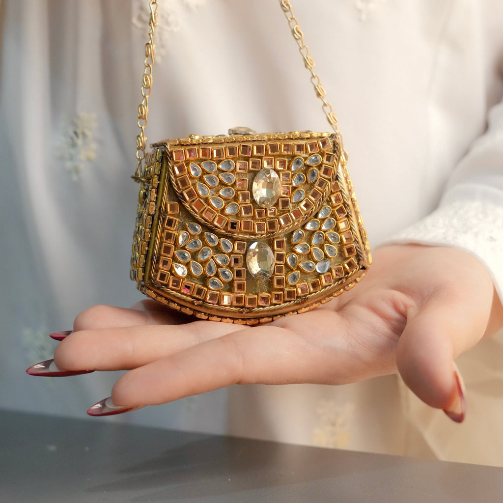 Mini Kundan Clutch