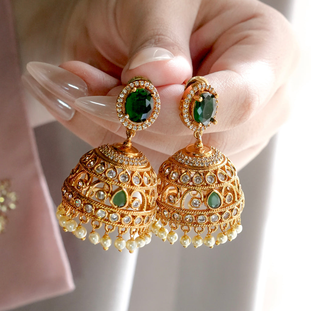 Emerald Ember Jhumki