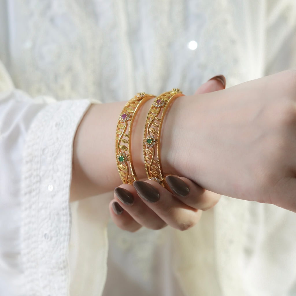 Zari Kundan Bangles