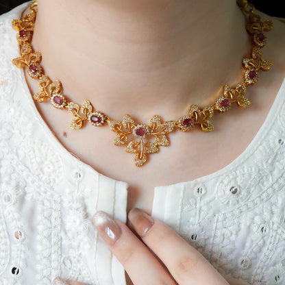 Petal Necklace Set(Pink)