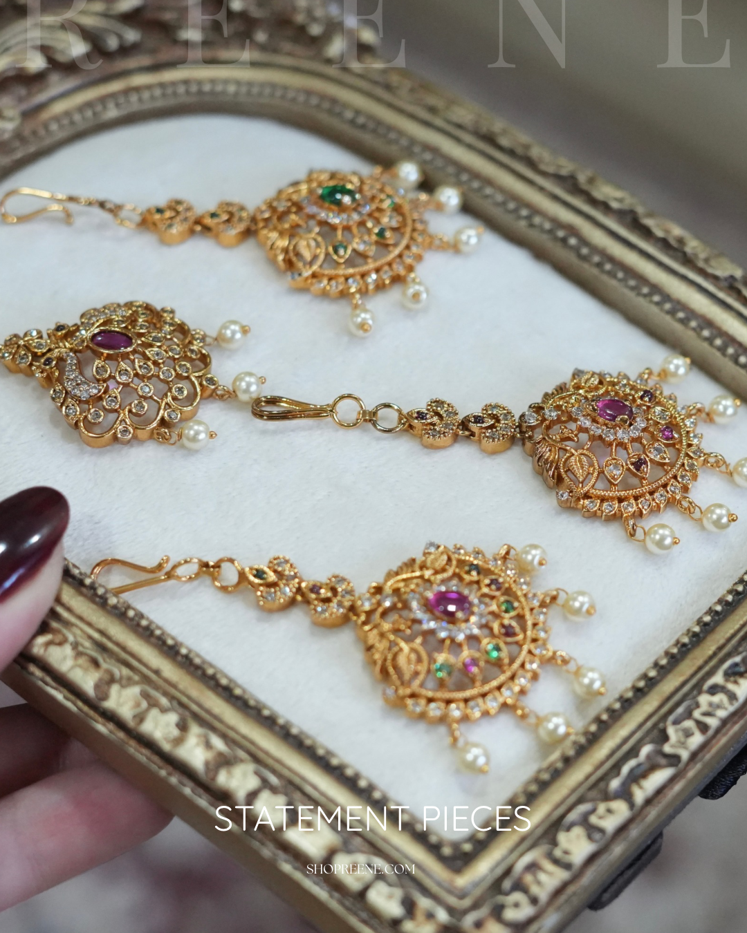 Gold- Plated Maang Teeka