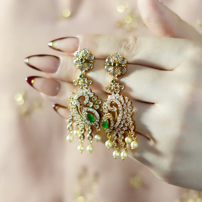Emerald stone earrings