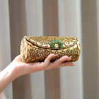 Emerald Kundan Clutch(Large Size)