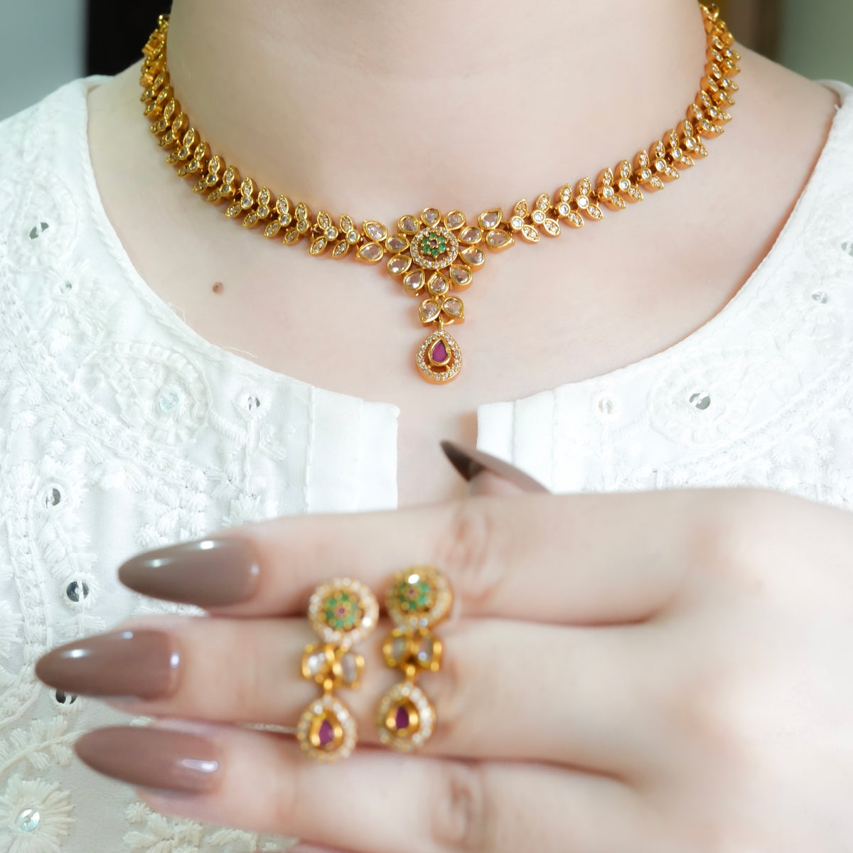 Sapphire Necklace Set