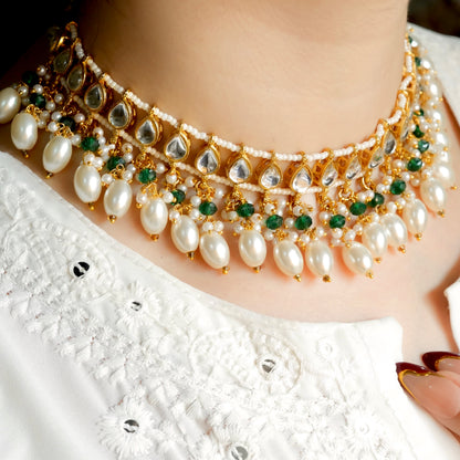 Royal Pearl Kundan Necklace Set