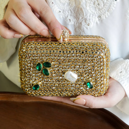 Bloom Kundan Clutch