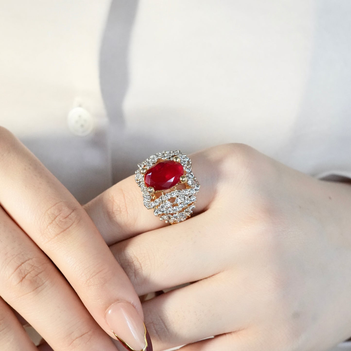 Gold- Plated Adjustable Ring