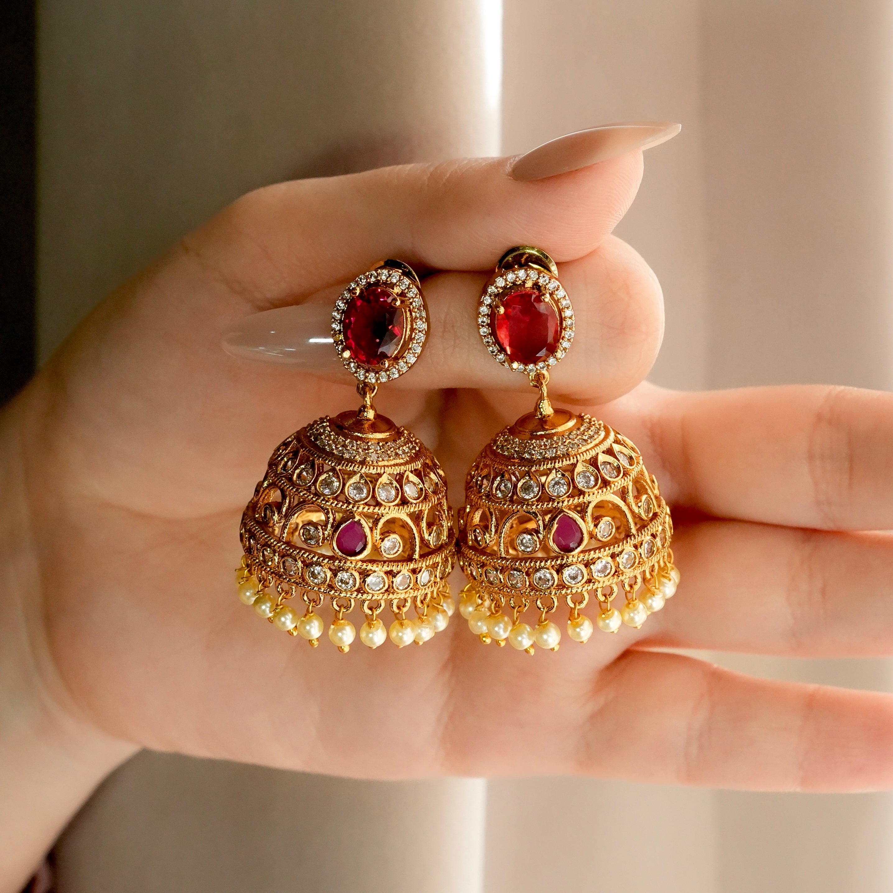 Ruby Ember Jhumki