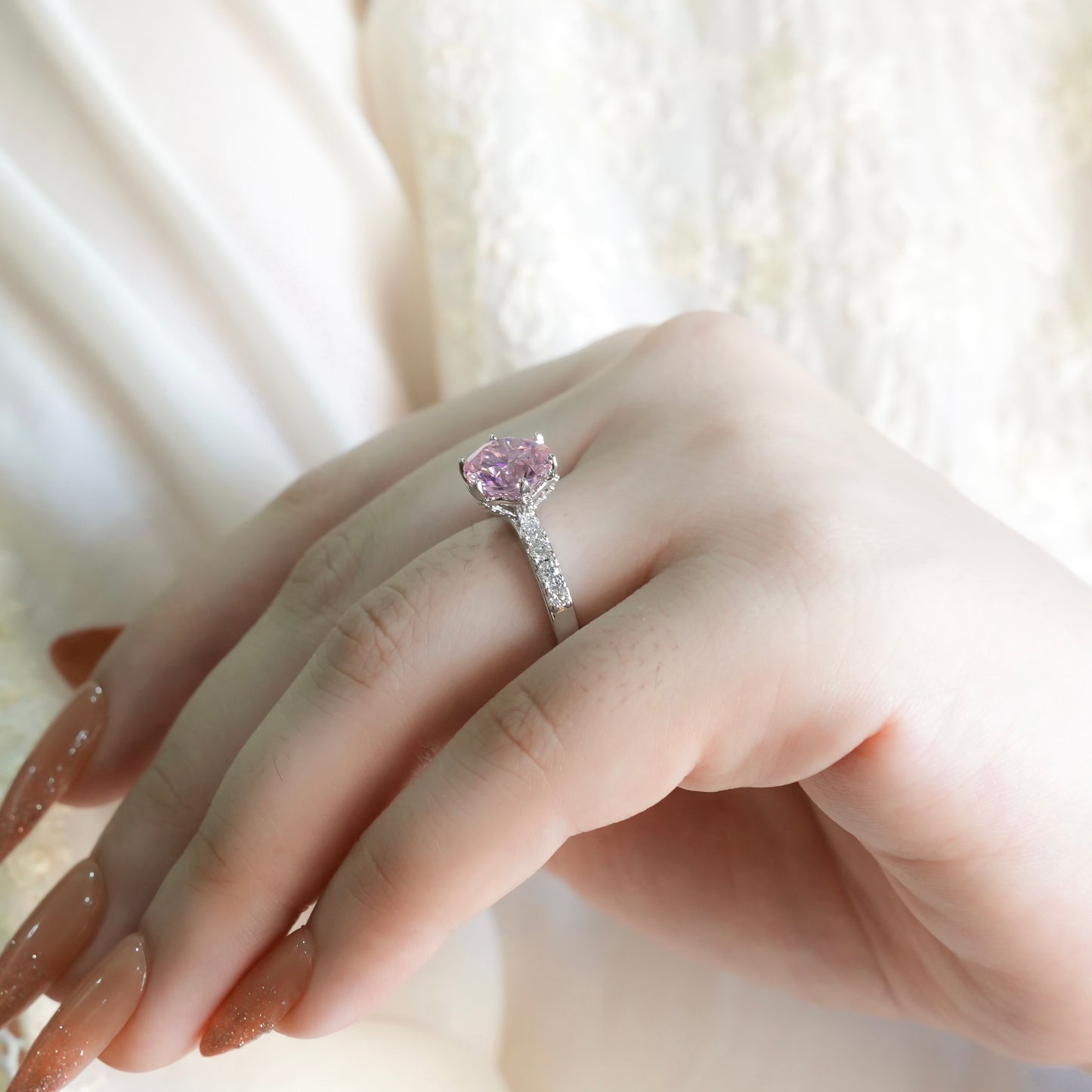 Pink Sapphire Signature Ring