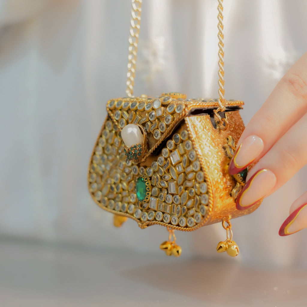 Mini Kundan Clutch