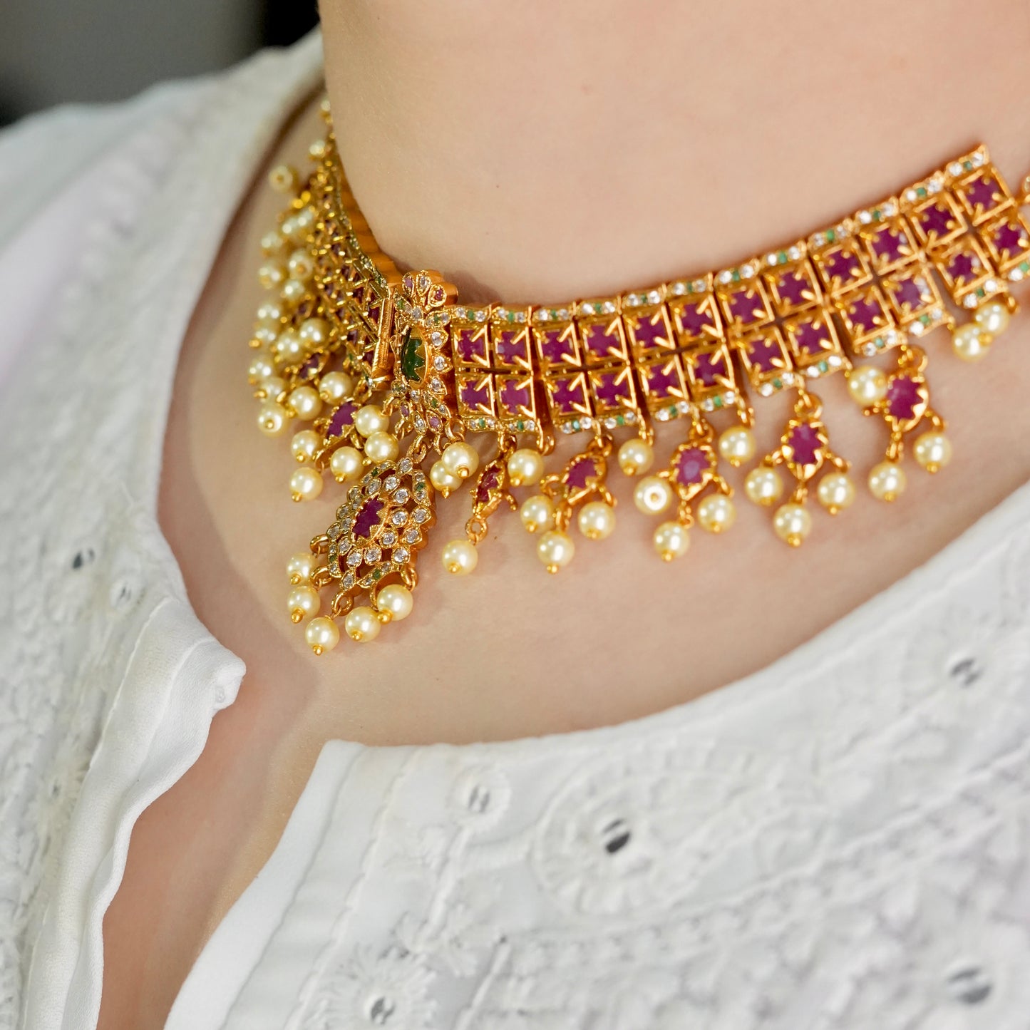 Regal Charm Necklace Set (Micro-Gold Plated)