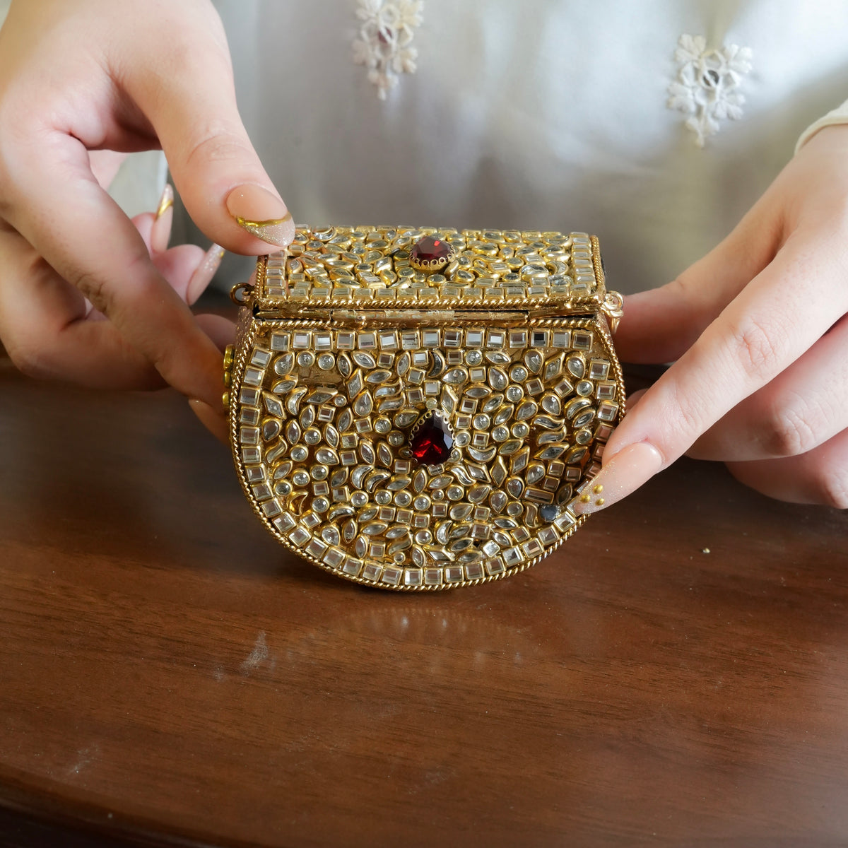Mini Kundan Clutch