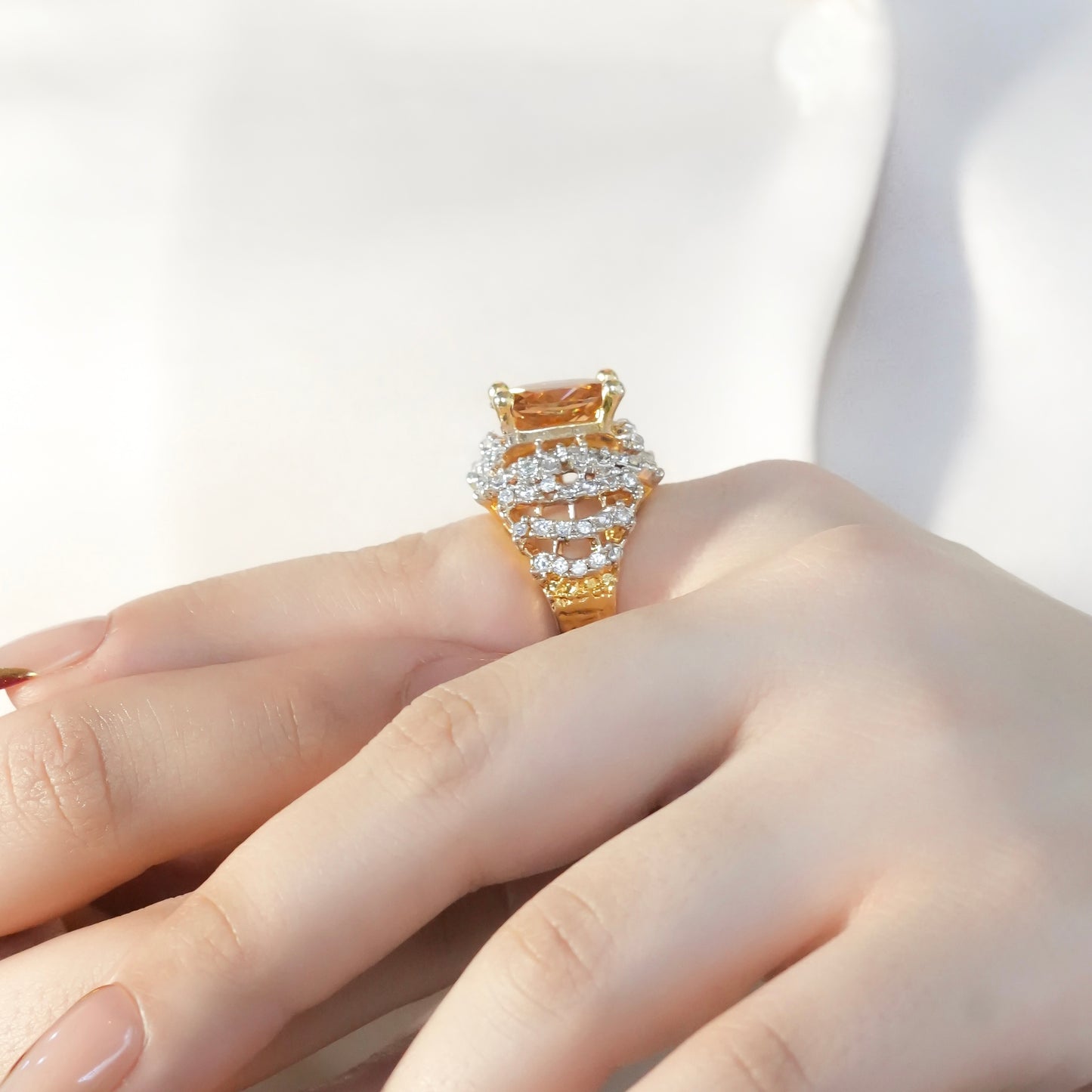 Gold-Plated Adjustable Ring