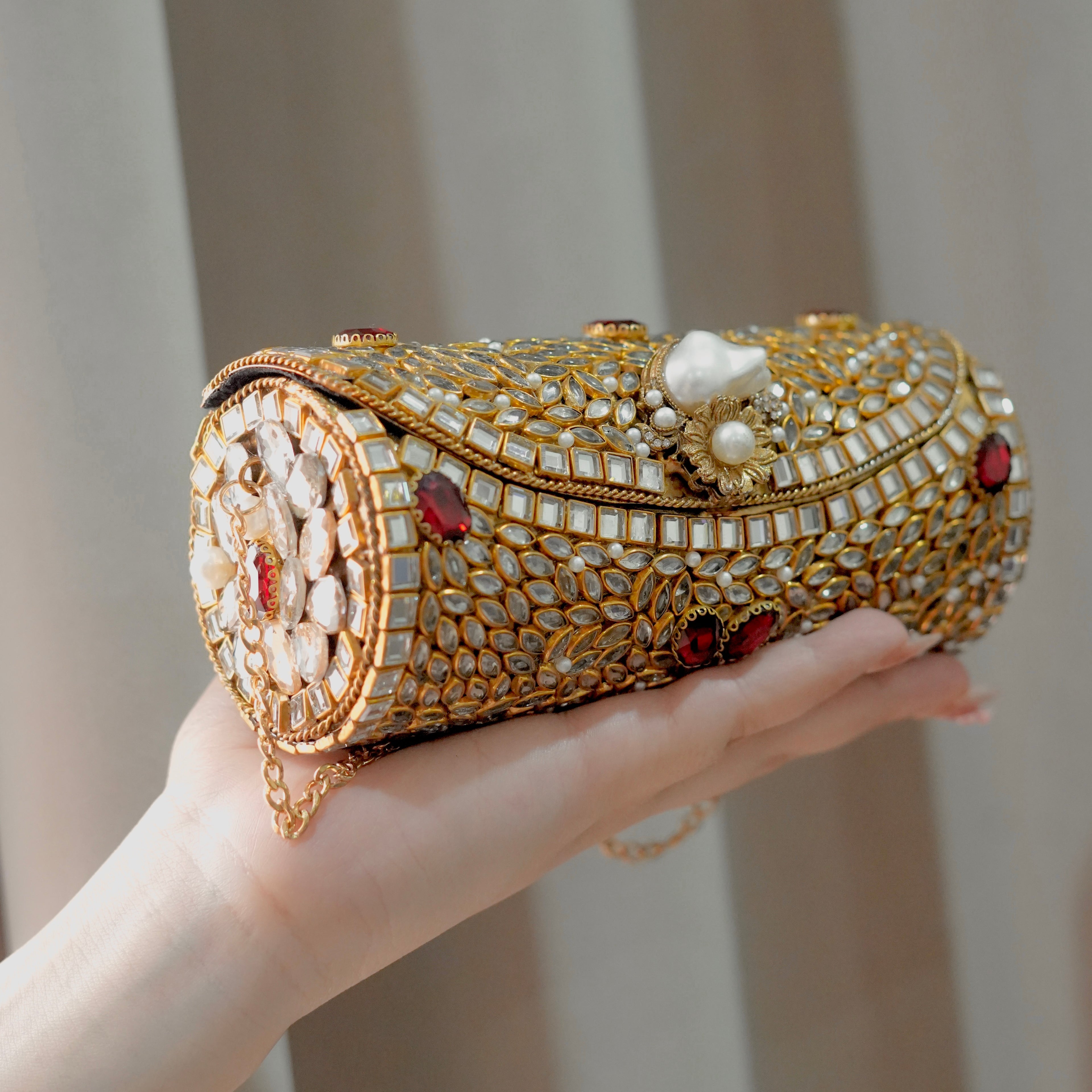 Royal Kundan Clutch (Large Size)