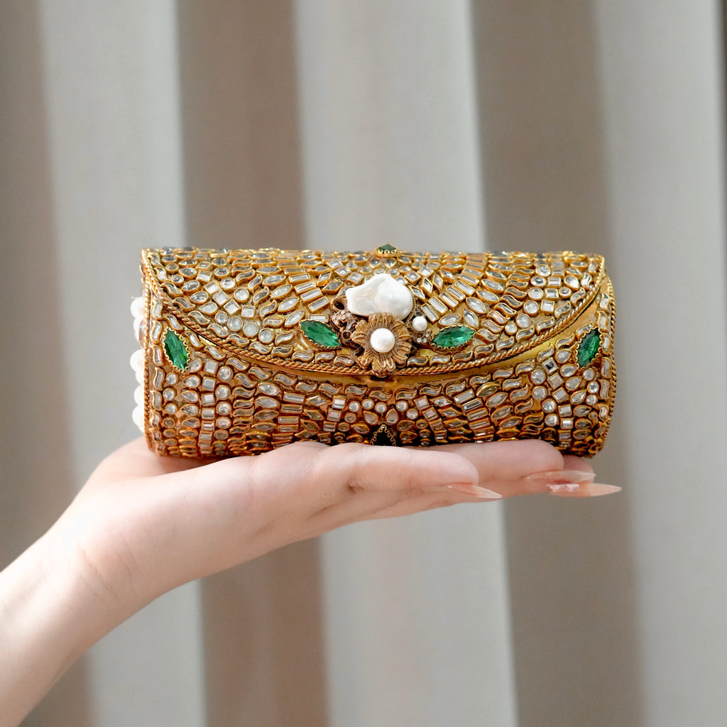 Royal Glam Kundan Clutch