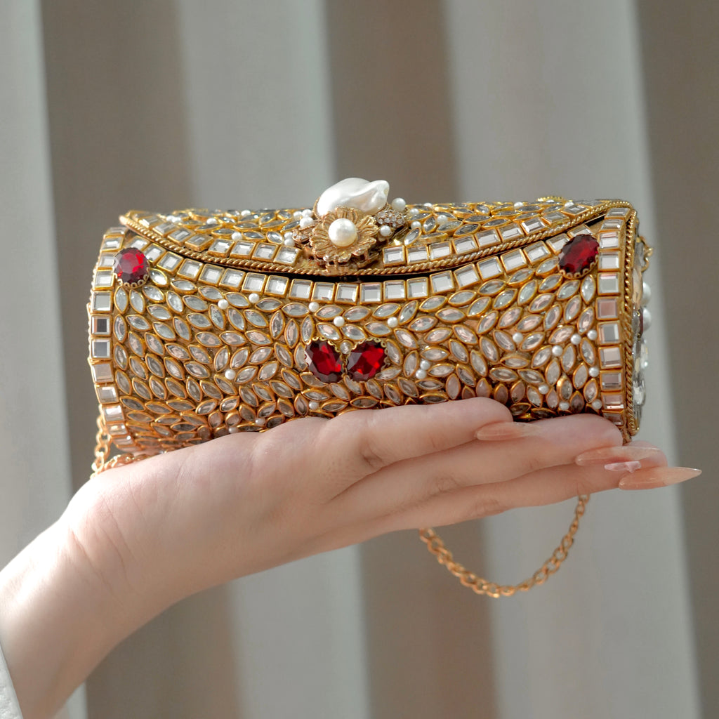 Royal Kundan Clutch (Large Size)