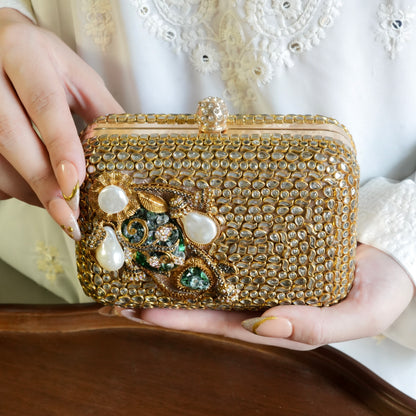 Bloom Kundan Clutch