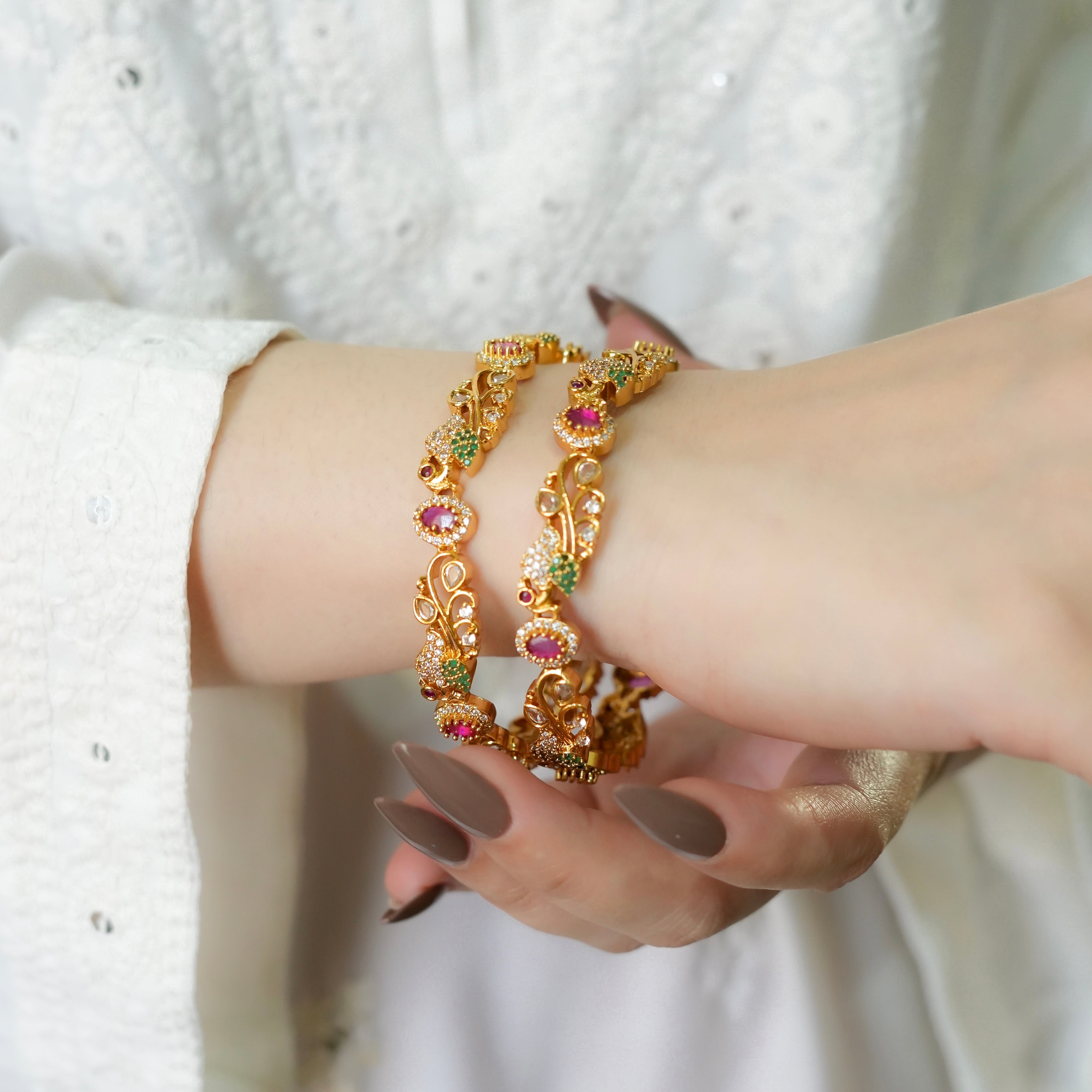 Zari Kundan Bangles