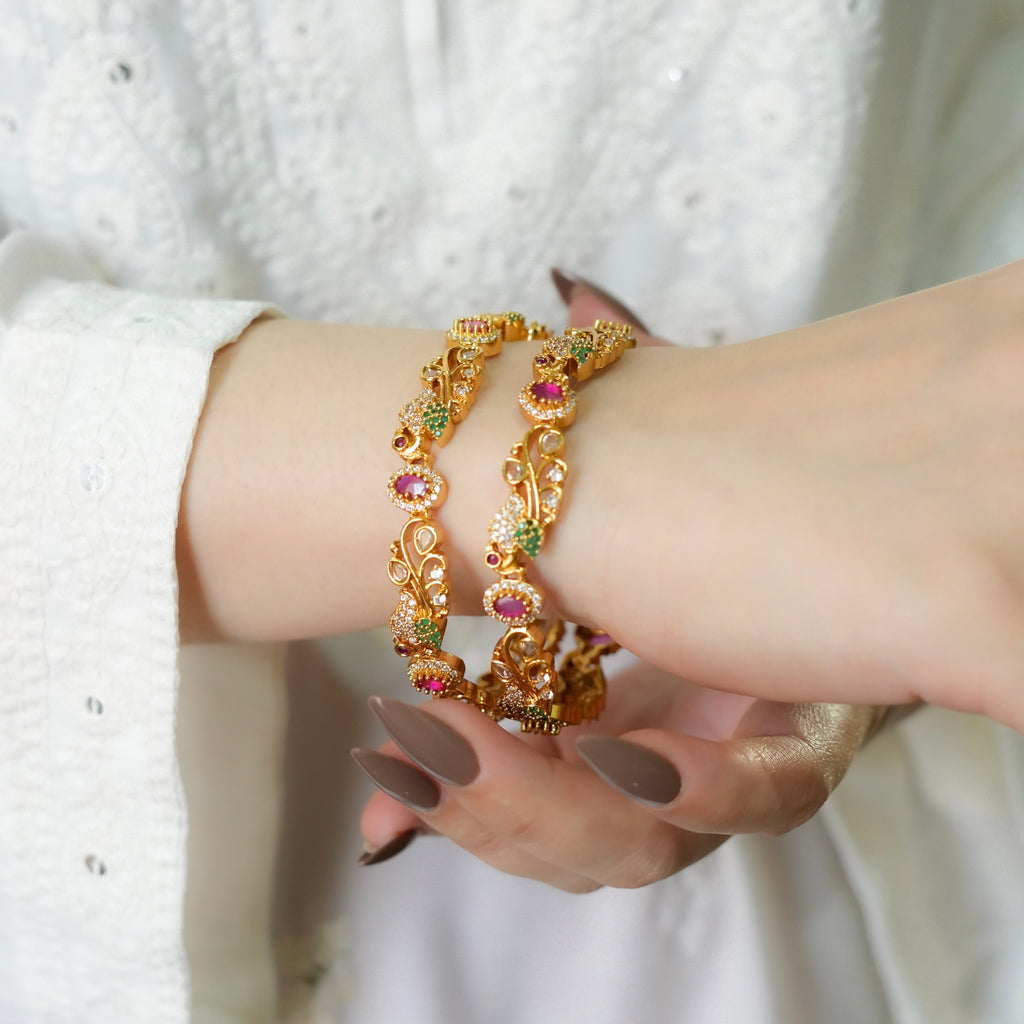 Zari Kundan Bangles