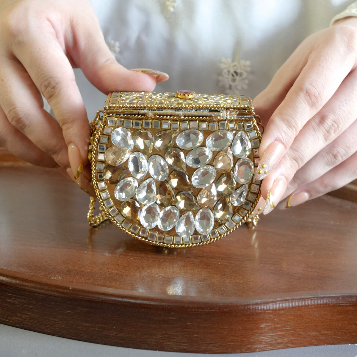 Mini Kundan Clutch