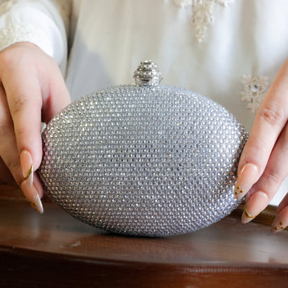 Rhinestone Clutch (Silver)