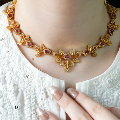 Petal Necklace Set(Pink)