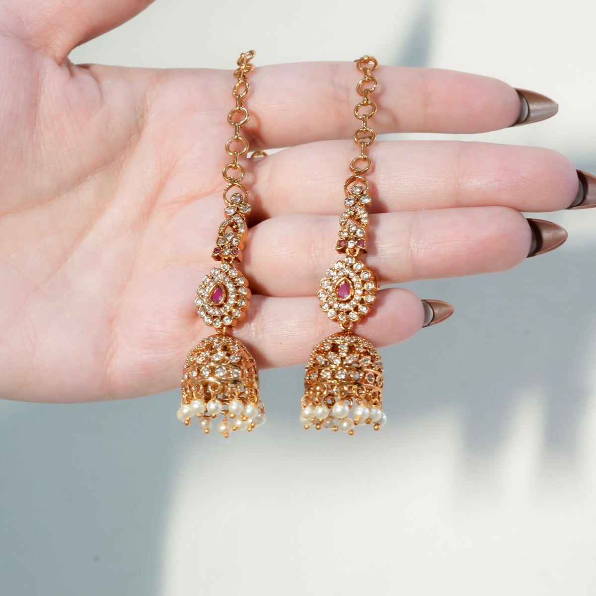 Royal Jhumkies with saharas