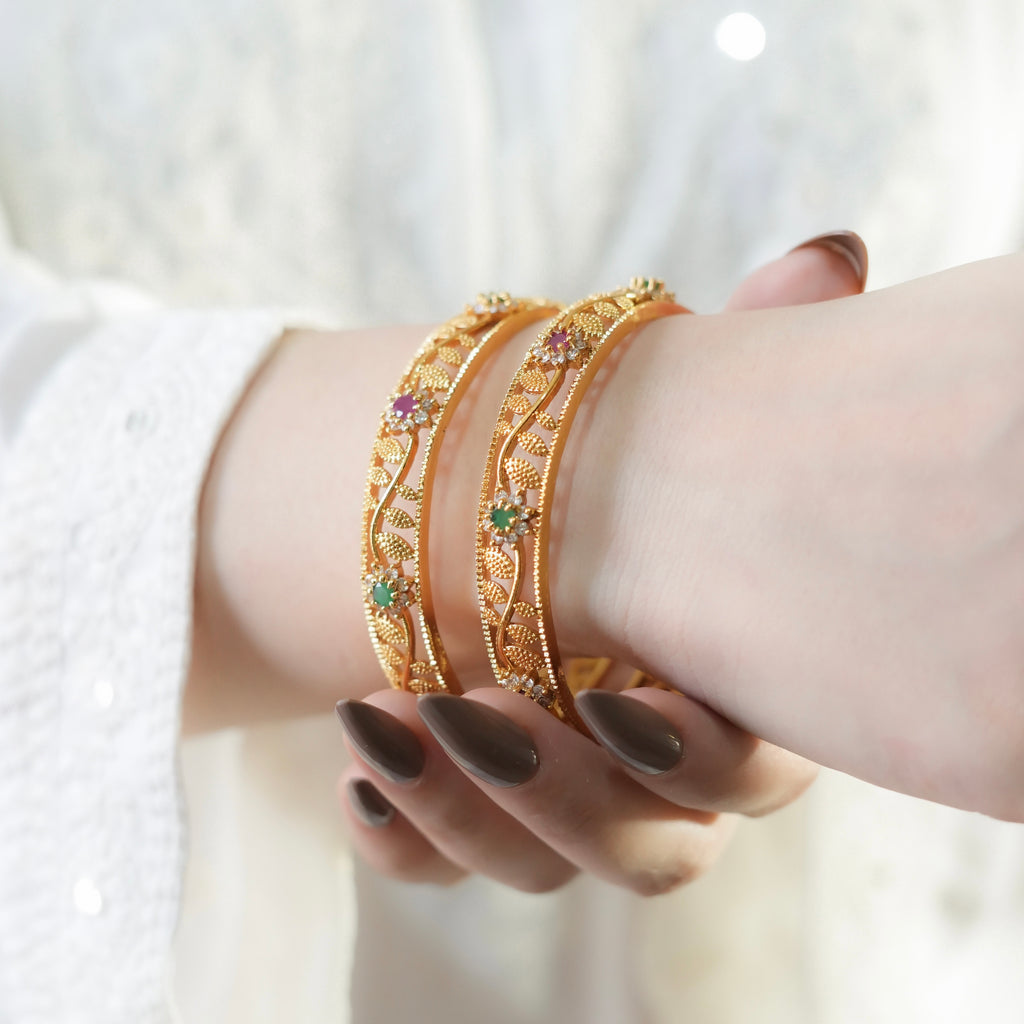 Zari Kundan Bangles