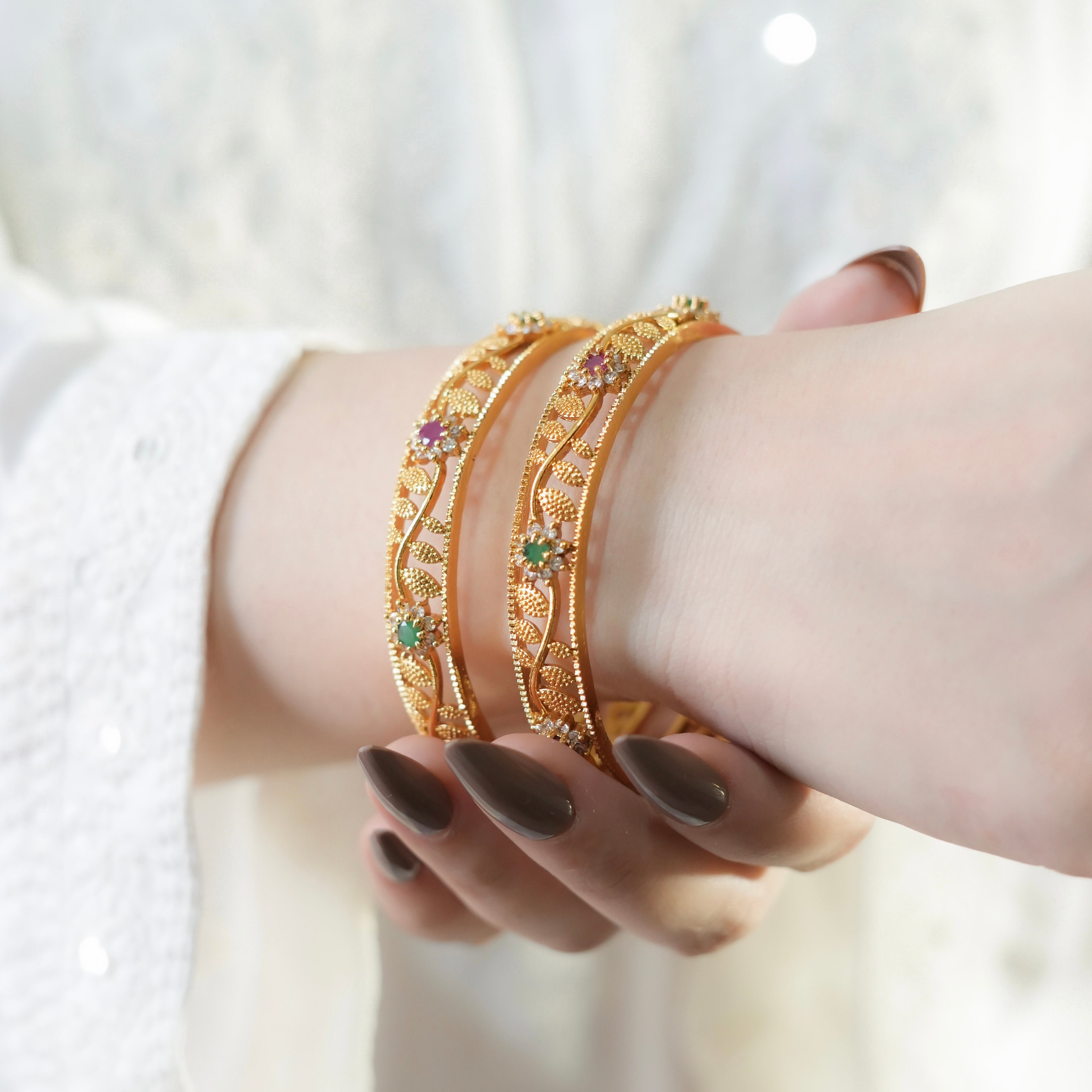 Zari Kundan Bangles
