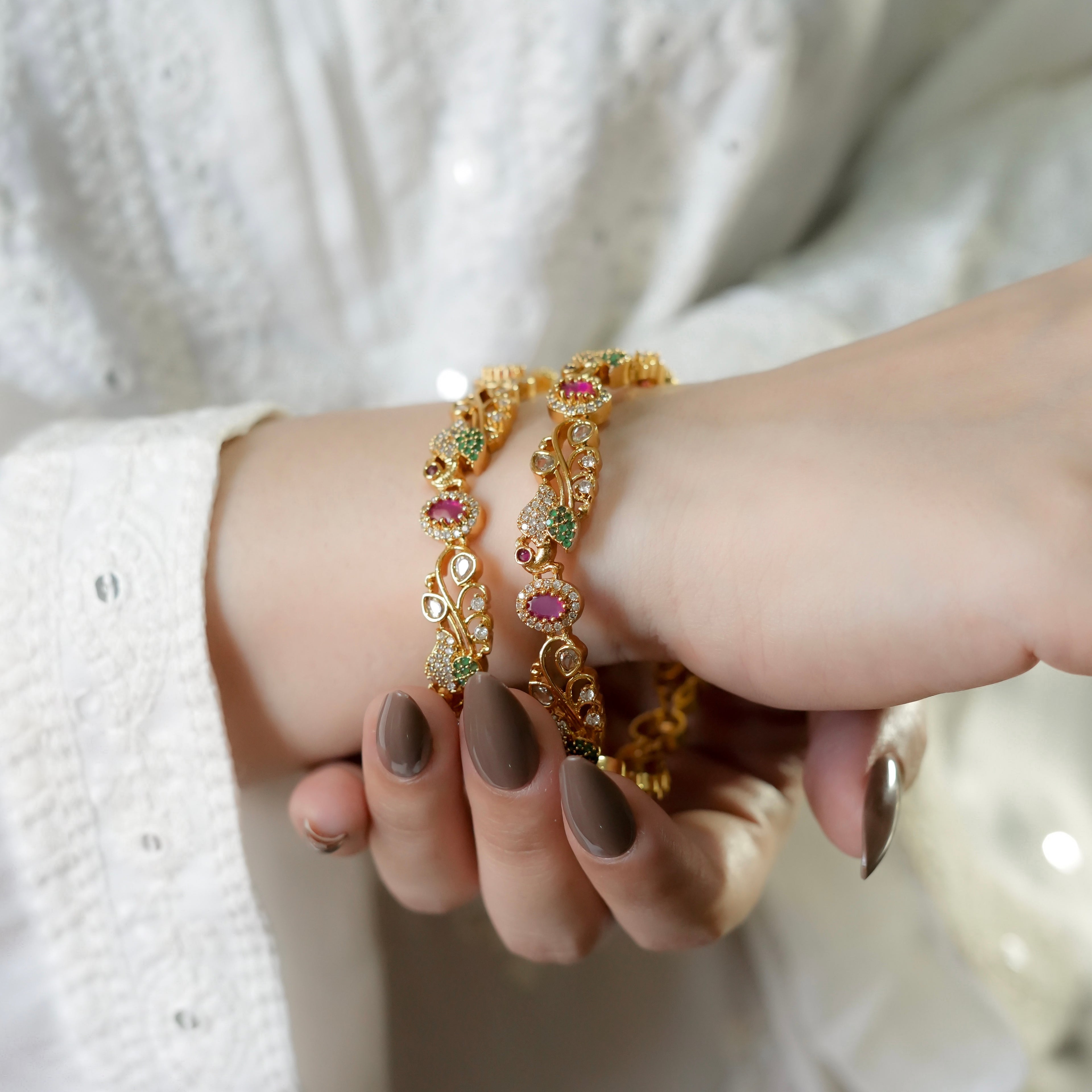 Zari Kundan Bangles